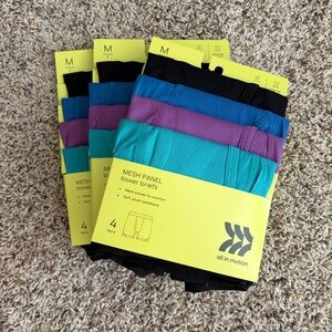 3 Packs - All in Motion Youth Boxer Briefs - Black, Blue, Purple, Teal
